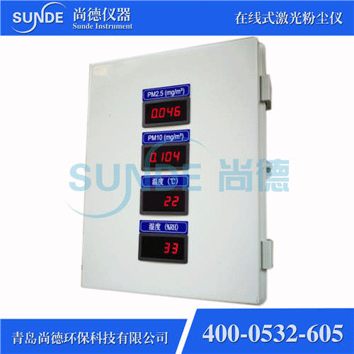 SN-F802 智能型在線(xiàn)式粉塵濃度檢測(cè)儀（PM2.5+PM10，帶外顯）